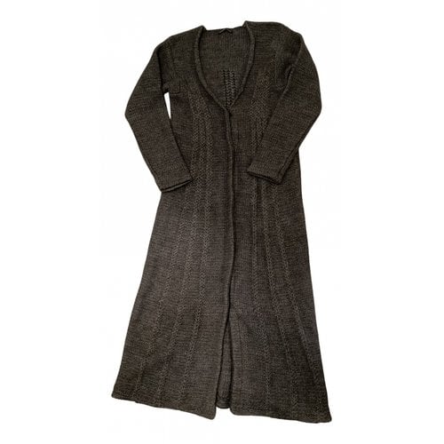 Pre-owned Roberto Collina Wool Cardi Coat In Grey