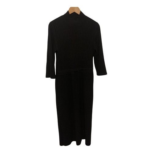 Pre-owned Apc Wool Maxi Dress In Black