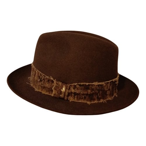 Pre-owned Borsalino Hat In Brown