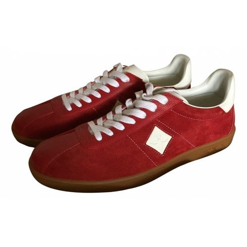 Pre-owned Louis Vuitton Luxembourg Low Trainers In Red