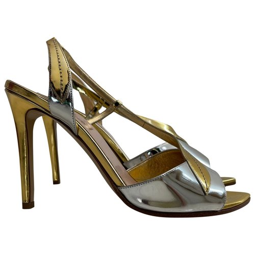 Pre-owned Vivienne Westwood Leather Sandals In Gold