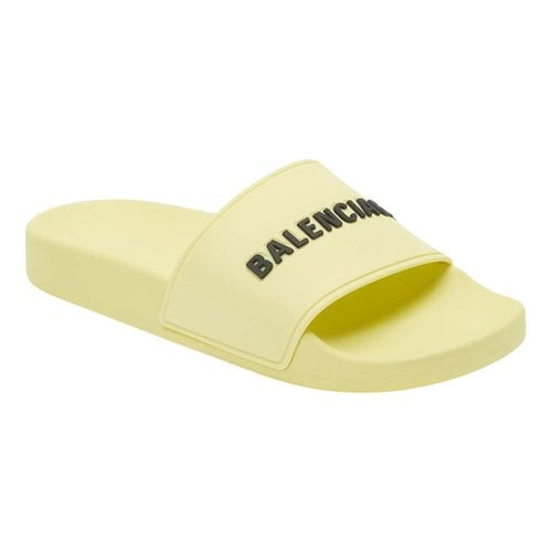 Pre-owned Balenciaga Mules In Yellow