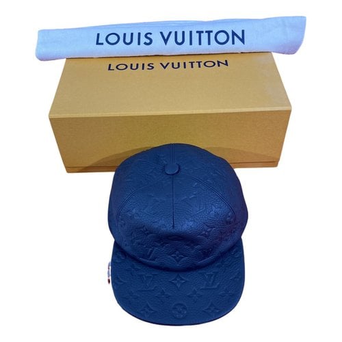 Pre-owned Louis Vuitton Leather Hat In Black