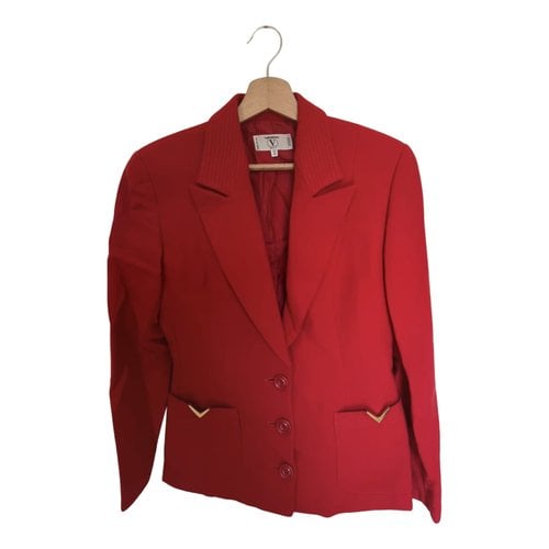 Pre-owned Valentino Wool Blazer In Red