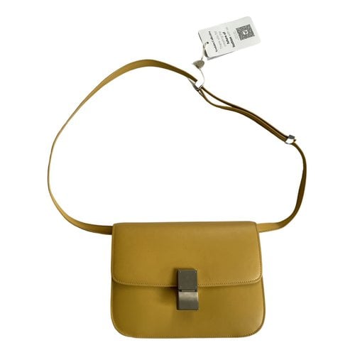 Pre-owned Celine Classic Leather Crossbody Bag In Yellow