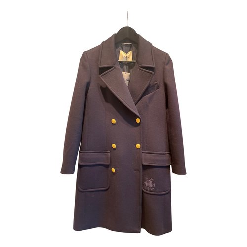 Pre-owned Dmn Cashmere Coat In Navy