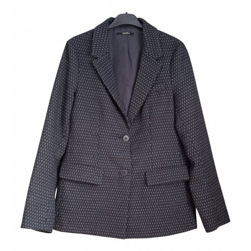 Pre-owned Xetra Wool Blazer In Black