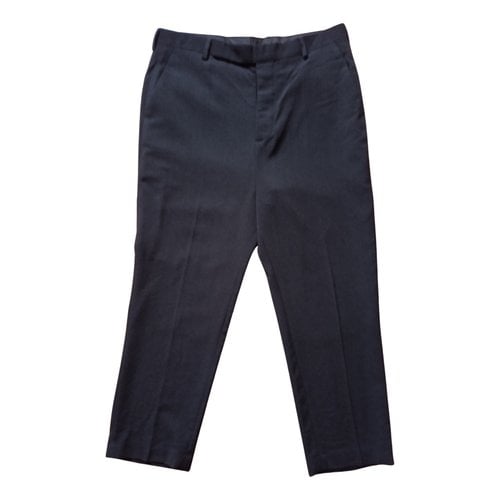 Pre-owned Rick Owens Wool Large Pants In Black