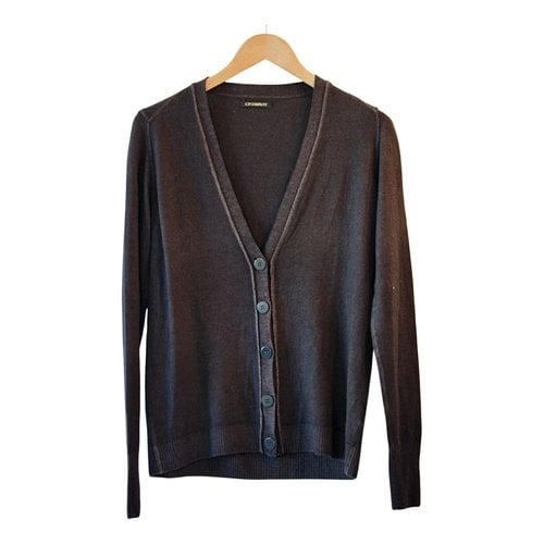 Pre-owned C.p. Company Wool Cardigan In Anthracite