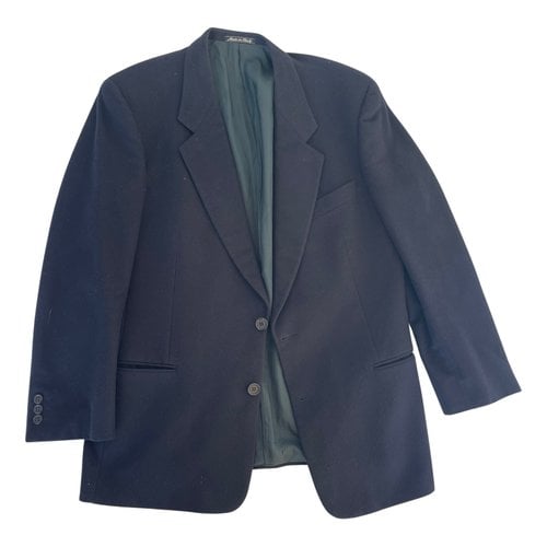 Pre-owned Giorgio Armani Cashmere Jacket In Navy