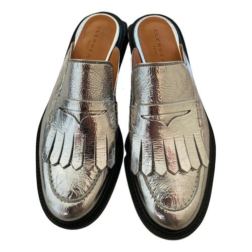 Pre-owned Robert Clergerie Leather Mules In Silver