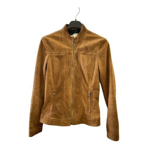 Pre-owned Dacute Vegan Leather Jacket In Brown