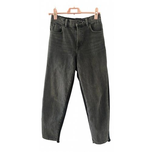 Pre-owned Alexander Wang Bootcut Jeans In Black