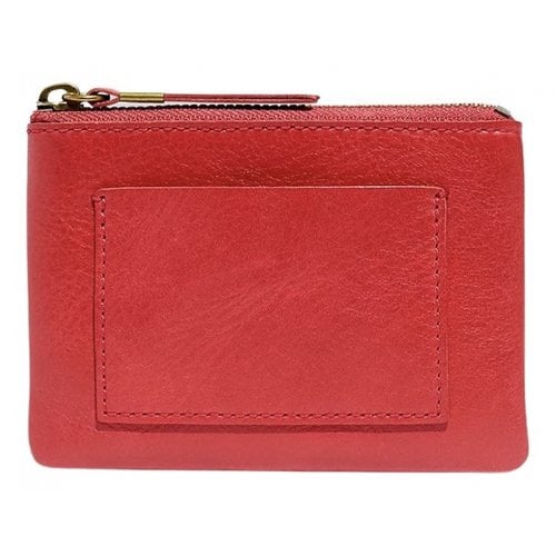 Pre-owned Madewell Leather Wallet In Red