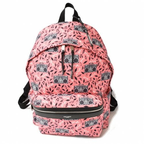 Pre-owned Saint Laurent Cloth Backpack In Pink