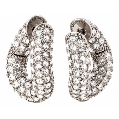Pre-owned Balenciaga Earrings In Silver