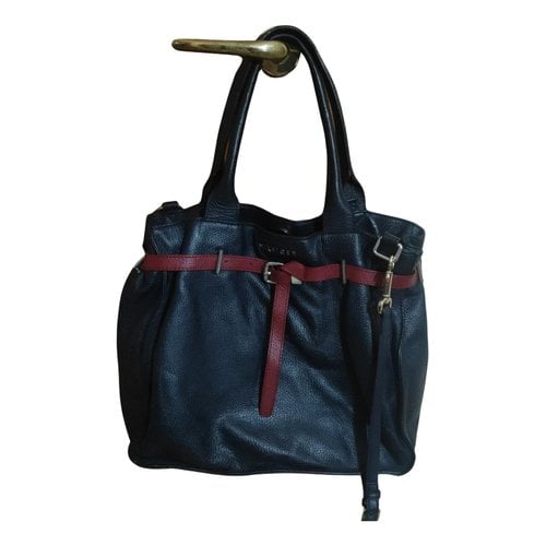Pre-owned Tommy Hilfiger Leather Tote In Blue