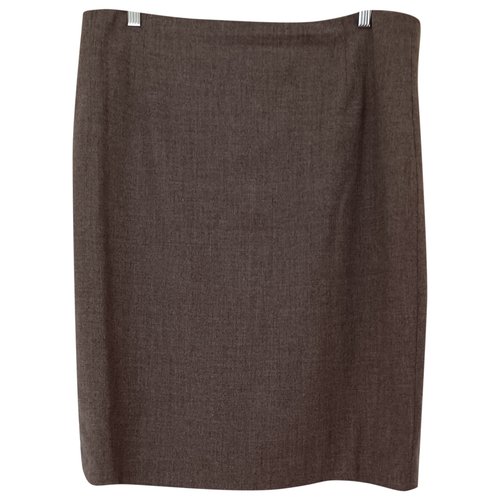 Pre-owned Krizia Wool Mid-length Skirt In Brown