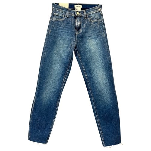 Pre-owned L Agence Slim Jeans In Blue