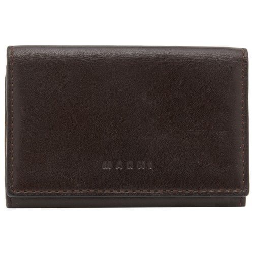 Pre-owned Marni Leather Wallet In Brown