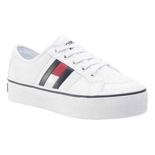 Pre-owned Tommy Hilfiger Cloth Trainers In White