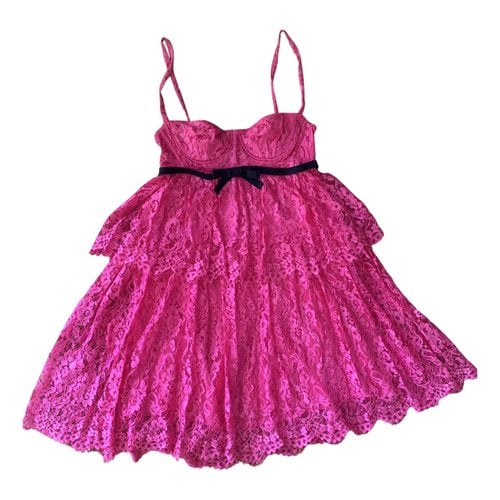 Pre-owned D&g Mini Dress In Pink