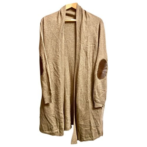 Pre-owned Sandro Cashmere Cardi Coat In Brown