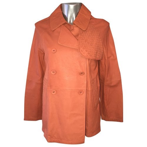 Pre-owned Max & Moi Leather Jacket In Orange
