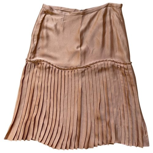 Pre-owned Stella Mccartney Silk Mid-length Skirt In Beige