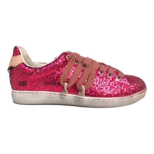 Pre-owned Hidnander Glitter Trainers In Pink