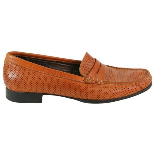 Pre-owned Paraboot Leather Flats In Orange