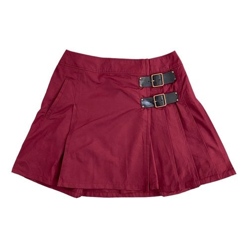 Pre-owned Burberry Mini Skirt In Red