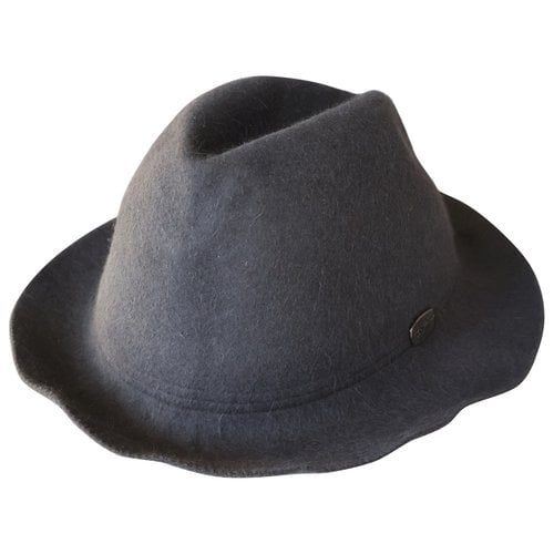 Pre-owned Borsalino Wool Panama In Anthracite