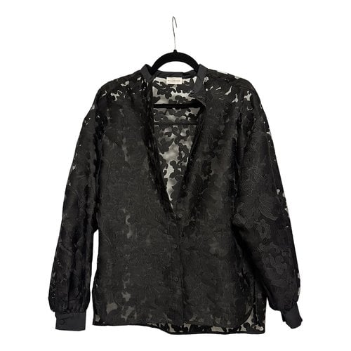 Pre-owned By Malene Birger Lace Blouse In Black