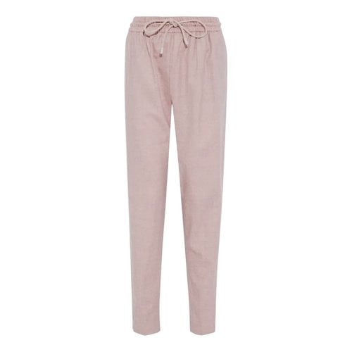 Pre-owned Roksanda Wool Straight Pants In Pink
