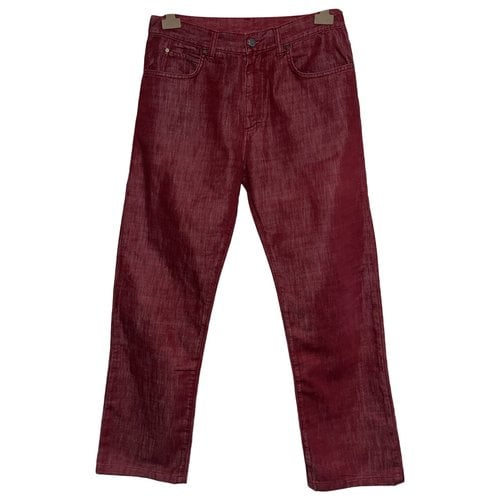 Pre-owned Ermenegildo Zegna Straight Jeans In Red