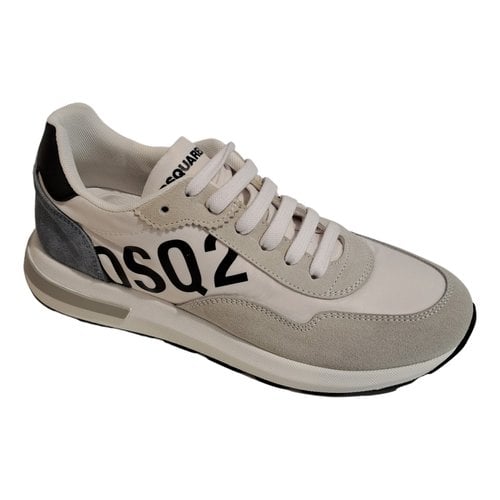 Pre-owned Dsquared2 Cloth Trainers In Beige