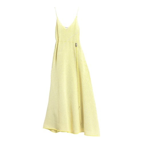 Pre-owned Bottega Veneta Maxi Dress In Yellow