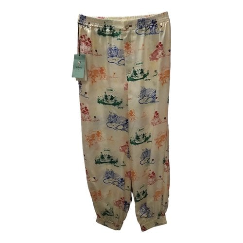 Pre-owned Disney X Gucci Silk Large Pants In Multicolour