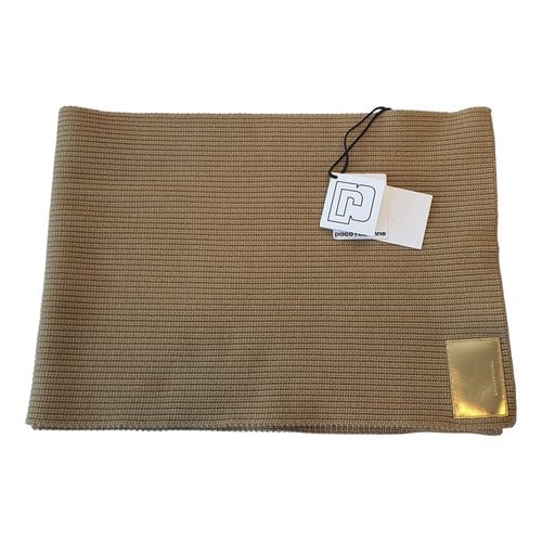 Pre-owned Paco Rabanne Wool Scarf In Camel