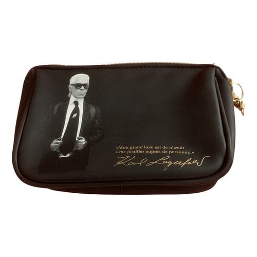 Pre-owned Karl Lagerfeld Clutch Bag In Black