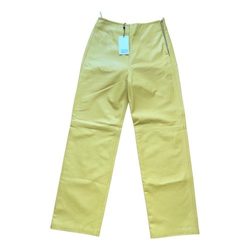 Pre-owned Jacquemus Leather Trousers In Yellow