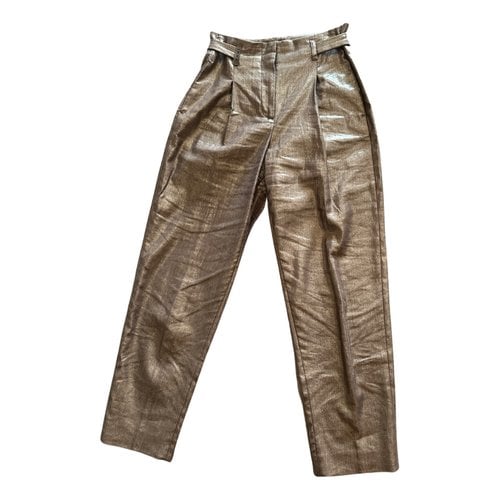 Pre-owned Peserico Carot Pants In Metallic