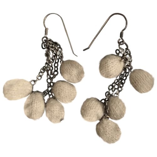 Pre-owned Ermanno Scervino Earrings In White