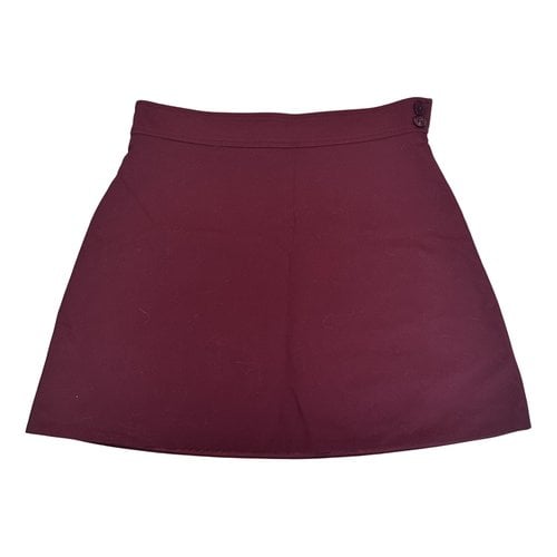 Pre-owned Patrizia Pepe Mini Skirt In Burgundy