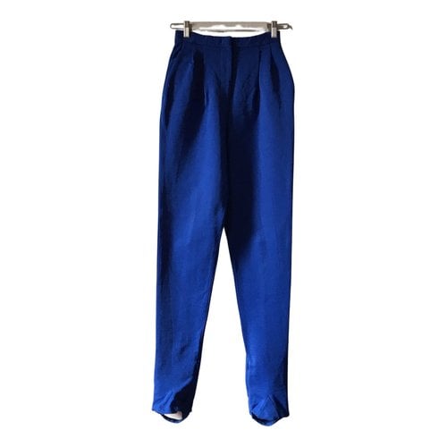 Pre-owned Jil Sander Cloth Trousers In Blue