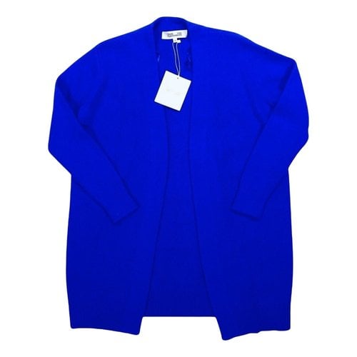 Pre-owned Diane Von Furstenberg Wool Cardigan In Blue