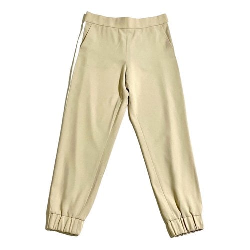 Pre-owned Alice And Olivia Trousers In Beige