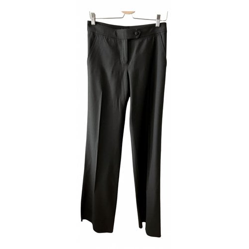Pre-owned Bally Wool Straight Pants In Black