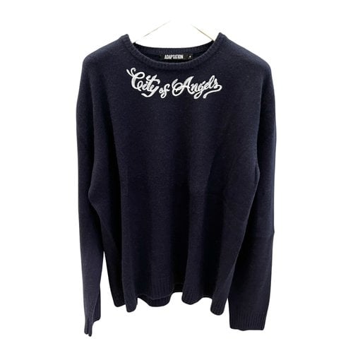 Pre-owned Adaptation Cashmere Pull In Navy